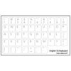 English US Transparent Keyboard Sticker White