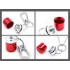 XP Design Portable Wide Mouth Pill Case Necklace Pendant Keychain Aluminum Stainless Steel Waterproof (Set of 4 Colors)
