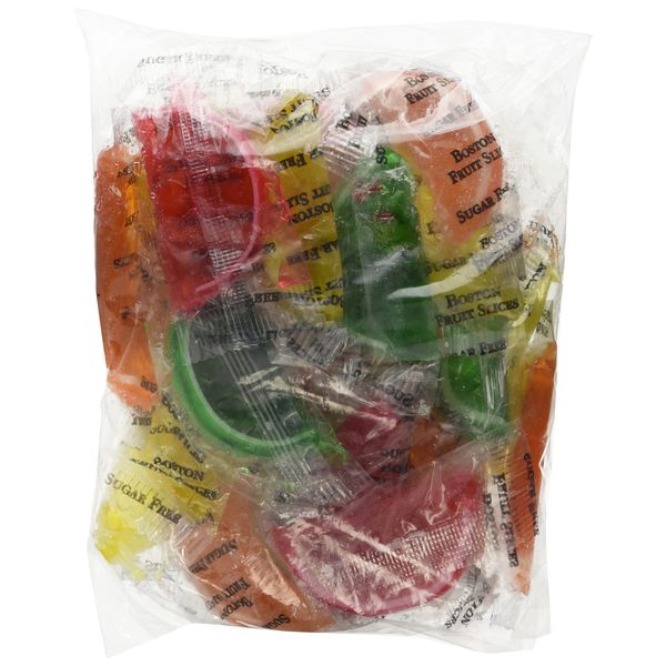 DiabeticFriendly® Sugar Free Assorted Fruit Fruit Slices, Orange, Cherry, Lime & Lemon, Individually Wrapped, 1lb Bag