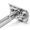 Qshave - Men or Women Short Handle Classic Double Edge Lighter Travel Safety Shaving Razor, 1 Pc