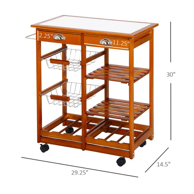 Details about   Rolling Kitchen Trolley Cart Island Wire Rack Basket Shelf Stand Storage US 