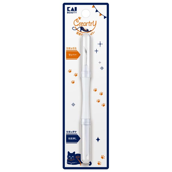 Kai HC4010 Clear Tree Cuticle Pressing & Ripper with Cap