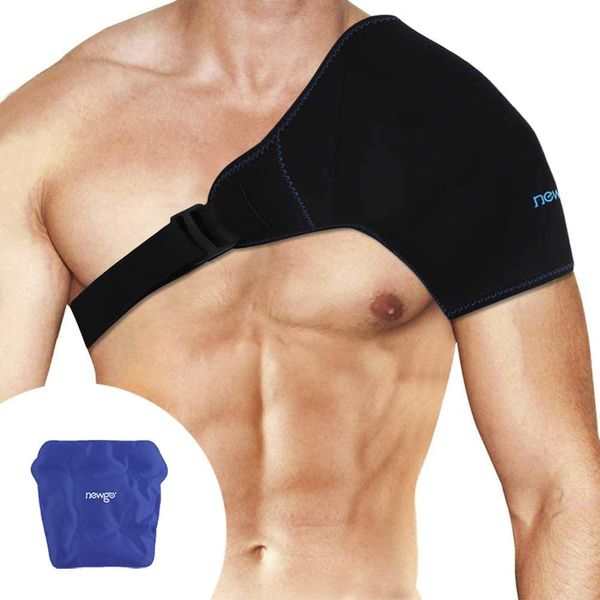 NEWGO Shoulder Ice Pack - Rotator Cuff Cold Therapy, Reusable (Black)