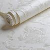 White Embossed Damask Wallpaper Floral Pattern 3D Textured Wall Paper Home Deco