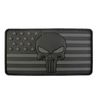 PVC Skull Patch Black American Flag Patch [Blackout Calm ] Velcro Patch for Backpacks, American Flag Patch, PVC Patch, Cap Patch, Solid American Flag Patch, Skull Patch