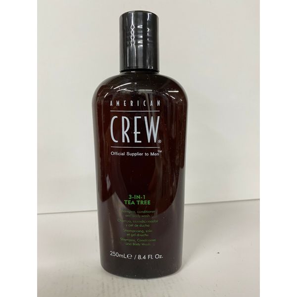 3 PACK American Crew 3-In-1 Tea Tree Body Cleanser, 8.4 Ounce