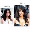 SARLA Jet Black Clip in Side Bangs Straight Synthetic Hair Extension One Piece for Women