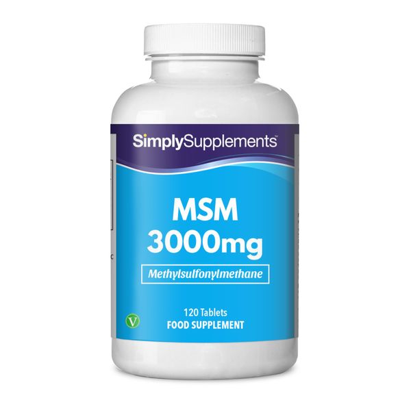 MSM Tablets 3000mg | Vegan & Vegetarian Friendly | 120 Tablets | Manufactured in The UK