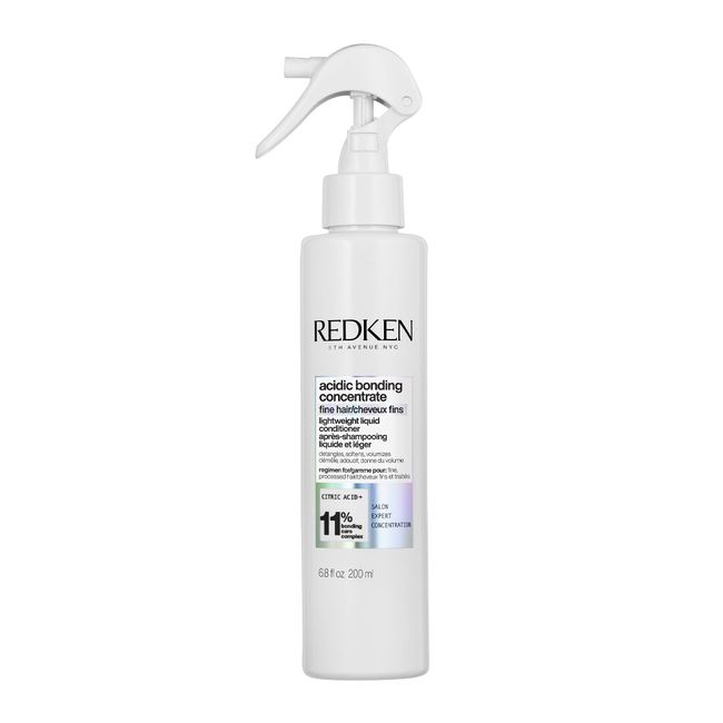 Redken Bonding Lightweight Liquid Conditioner for Damaged Hair Repair | Volumize & Condition | Acidic Bonding Concentrate | Sulfate-Free Spray Conditioner | For Fine or Thin Hair | 6.76 Fl Oz