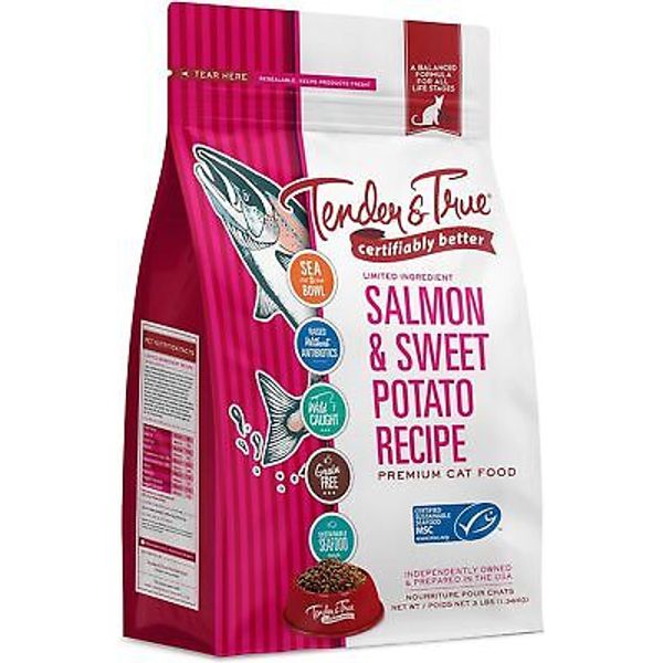 Tender & True Salmon & Sweet Potato Recipe Cat Food, 3lb 48 Ounce (Pack of 1)