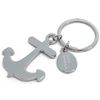 Personalised Chrome Plated Yachting Sailing Boating Anchor Keyring - Enter Your Custom Text