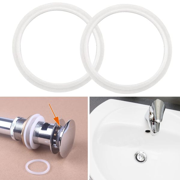 2pcs O-Rings Seal Rubber Gasket,Bath Plug Seal,Sink Waste Basin Click Plug Clear Rubber Rubber Seal Washer Gasket For Push-Type Pop Up Sink Drain Plug Metal Basin Plugs(31/39mm)