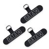 RATASK Tether Tab for Phone Lanyard, Mobile Phone Strap Tether Patch, Universal Tether Patch, Durable Metal or Soft Fabric Option, Pack of 3 (Basic Fabric, Black)
