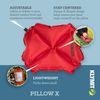 Klymit Pillow X Inflatable Camp & Travel Pillow, Red/Gray