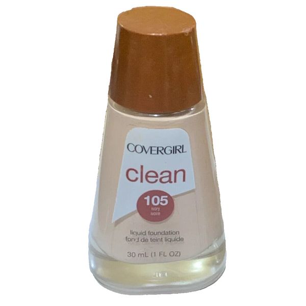 COVERGIRL cover girl CLEAN Liquid Foundation Makeup -  105 Ivory - NEW