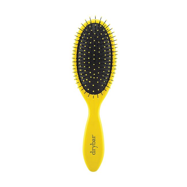 Drybar Super Lemon Drop detangling hair brush - for wet or dry hair, flexible bristles, soft-touch finish, slip-free, great for all hair types