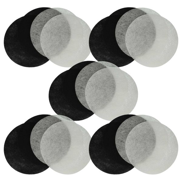 vhbw 10x Aktivkohlefilter, 10x Fettfilter Ersatz für Moulinex AD-5 für Fritteuse - 20-tlg. Filter-Set