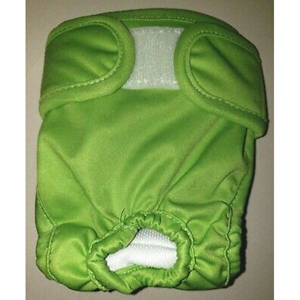 NEW NWOT light green DOGGIE PUPPY DOG DIAPER adjustable size XS tail opening @@