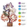 JAGASY Crystals - Crystals and Healing Stones - Chakra Tree of Life - Crystal Tree for Positive Energy - Meditation Accessories - Feng Shui Decor - Crystal Gifts - Chakra Decor - Meditation Gifts