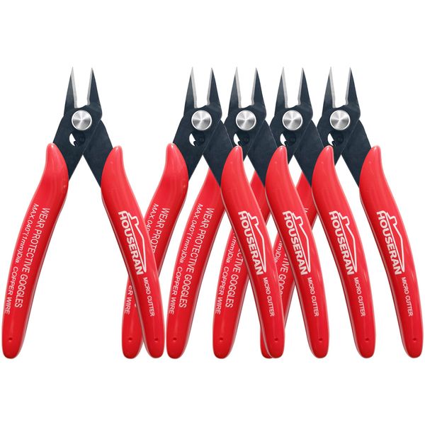 HOUSERAN Thin Blade Nippers Tool Plastic Model Precision Mini Mini DIY Jewelry Set of 5 Wire Cutter