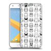Head Case Designs White In-Line Doodle Owls Hard Back Case Compatible With HTC One A9s