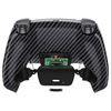 eXtremeRate Graphite Carbon Fiber Pattern Back Paddles Programable Rise V3 Remap Kit for PS5 Controller BDM-030 040 050 Models, Upgrade Board Redesigned Back Shell Buttons for PS5 Controller