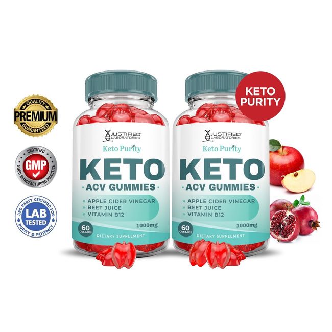 Keto Purity ACV Gummies 1000MG Apple Cider Vinegar 120 Gummys