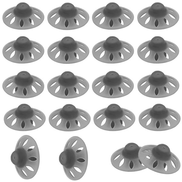 20 Pcs Hearing Aid Domes, Open Soft Silicone Replacement Reusable Porous Umbrella-Shaped Double Layer Washable Earplug Domes Ear Tips Accessories for Weople with Moderate Hearing Loss-Men and Women(M)