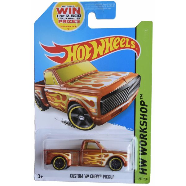 Hot Wheels Custom '69 Chevy Pickup, HW Workshop 217/250 [Burnt Orange]