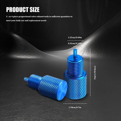 QZTYTY 4PCS Brake Proportioning Valve Bleeder Tool, Aluminum Body, PV2 & PV4 Compatible, Universal Car Accessory