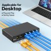 Enmane 6 Port Patch Panel 0.5U CAT6A Keystone Patch Panel Shielded for Desk Mount Home Ethernet Termination Box (EM-0.5U CAT6A)