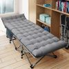 H&ZT Folding Camping Cot Classic Grey Quality Lightweight Heavy Duty Cot