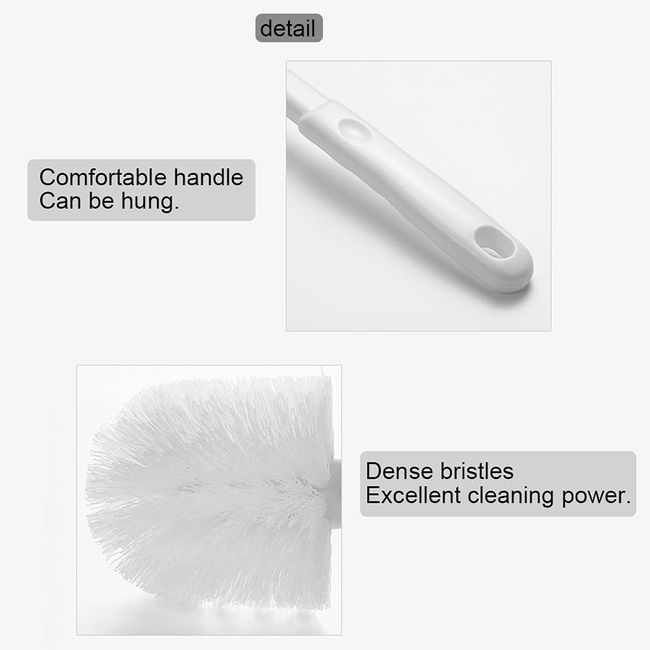 Baffect Curved Toilet Brush Plastic Long Antislip Grip Handle Toilet Cleaning Brushes Strong Decontamination Hanging Portable Toilet Bowl Brush