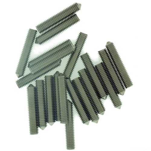 M4 (4mm x 12mm) Hex Socket Grub Screw (Cone Point) - Stainless Steel (A2) (Pack of 20)