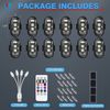 12Pod Wireless RGB LED Strobe Light Flash Lights Set Rechargeable Remote Control