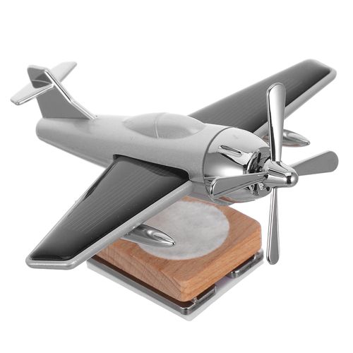 Helicopter Car Air, Alloy Solar Car Oil Diffuser Helicopter Aroma Diffuser for Car Vent Perfume Automotive Decoration Home Office Silver（Without Perfume）