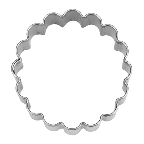 Stadter Linzer Cookie Cutter Ring Diameter 4 cm Height 1.5 cm Wavy