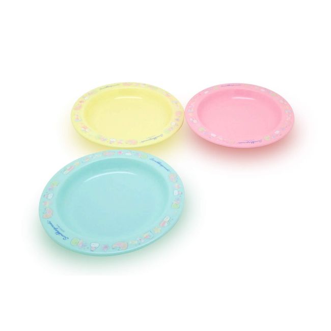 OSK PT-22 Children's Dishes, Sumikko Gurashi, Set of 3, Diameter 7.2 inches (18.3 cm), Microwave Safe