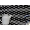MOS11A-0311 Hexagonal Mosaic Tile Ceramic Mini Black Matt Shower Back Wall Tile Bathroom Tile
