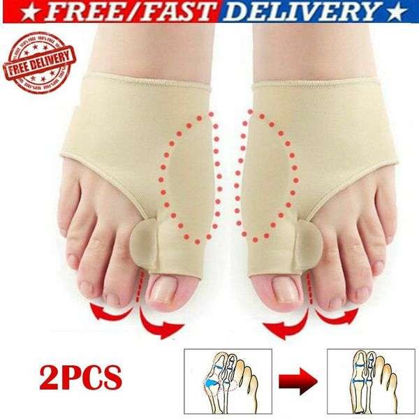 2pcs Big Toe Bunion Splint Straightener Corrector Foot Pain Relief Hallux Valgus