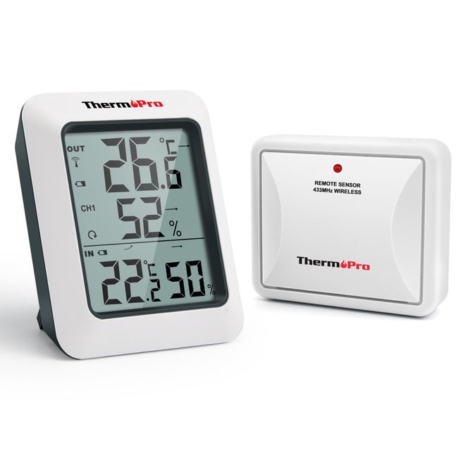 ThermoPro TP68B Weather Station 500ft Indoor Outdoor Thermometer