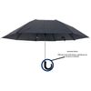 Umbrella J-Handle Inverted Upside Down-Reverse Double Layer Windproof Black (Black Single)