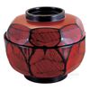 5 Dimension Rough Carved Honeycomb Round 丼 根来 Inside Black A