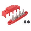 Busbar, 2 Piece Stud Power Distribution Block 4 Terminals Easy Installation M8