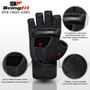 Beingfit Open Finger Gloves Boxing Gloves (MEDIUM, BLACK)