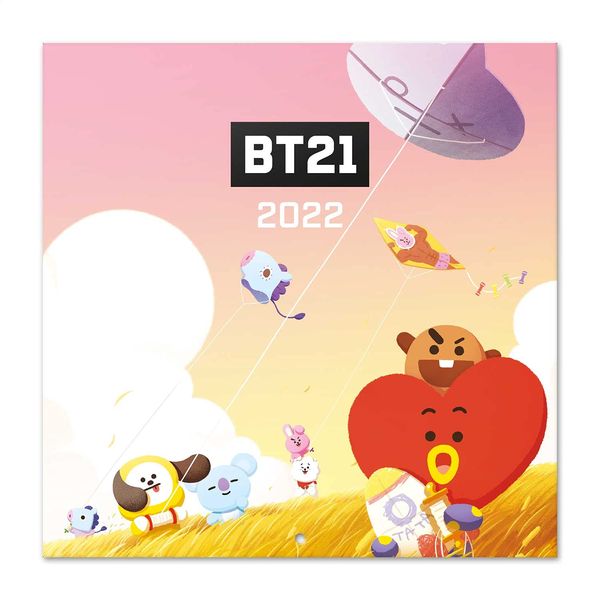 Official BT21 2022 Wall Calendar, 2022 Calendar, 12" x 12" Square Wall Calendar 2022 (Free Poster Included), Family Calendar 2022, Kids Calendar, BTS Calendar - Secret Santa Gift