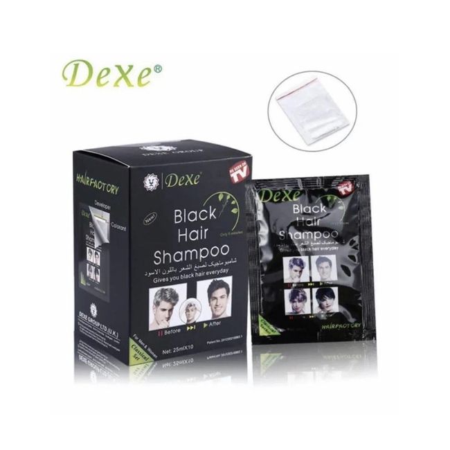 (🥇USA SELLER) DEXE Black Hair Shampoo Instant 5-Min Hair Color Dye:🔥BESTSELLER