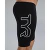 TYR Herren Durafast Elite Solid Jammer Badeanzug Badehose, Schwarz/Logo, 32