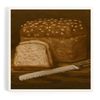 Multi-Grain Bread, Oil Painting (Absorbent Ceramic Coaster, Single, Cork Back, Kitchen Table Decor)