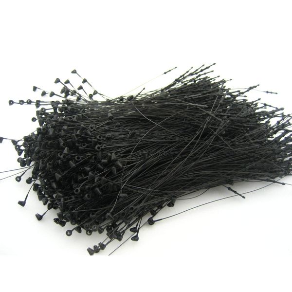 1000pcs Black Plastic Hang Tag String Snap Lock Fastener Hand use Tagging Supplies